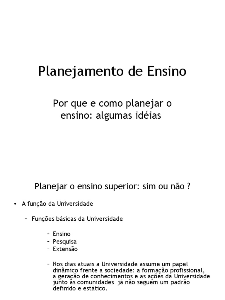 Planejamento Eficiente do Ensino Superior | PDF | Pedagogia | Aprendizado