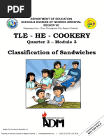 Tle - He - Cookery: Classification of Sandwiches