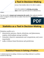 Statistics Is Defined As A Science That Studies Data To Be Able To Make A Decision