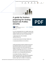 A Guide For Freshers Preparing For Analog-Based Job Profiles (ECE/EE)