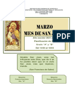 Año Escolar 2021-2022 Planificación de 4to. Grado "A" y "B" Del 14/03 Al 18/03