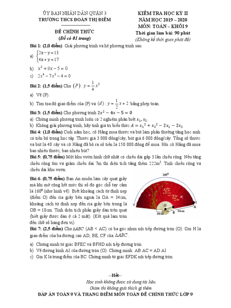 De Thi Hk2 Toan 9 Nam 2019 2020 Truong Thcs Doan Thi Diem Tp Hcm Pdf