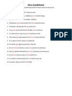 Key. - Zero, First, Second and Third Conditional PT 3