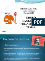 Grupo Sanguíneo: Transfusiones Tema 6