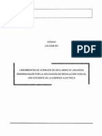 LINEAMIENTO PARA LA ATENCIÓN DE RECLAMOS POR RESOLUCIÓN 74