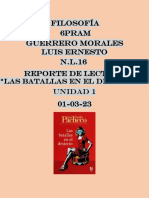 Reporte de lectura_Las Batallas En El Desierto_Guerrero Morales Luis Ernesto_6PRAM