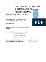 Instituto de Ciencias Y Estudios Superiores de Tamaulipas, A.C. Ingeniería Química Industrial
