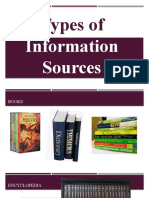 Types Of: Information Sources
