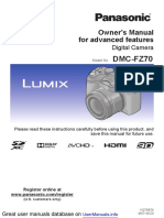 DMC-FZ70: Owner's Manual For Advanced Features