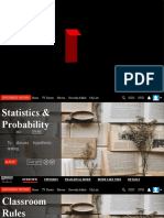 Statistics & Probability (Hypothesis Testing)