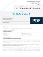 Pago municipalidad Florencio Varela $5062