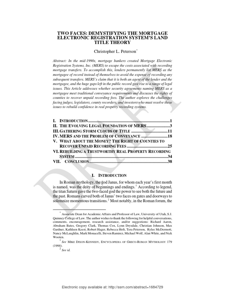 Mortgage Electronic Registration System – HGSMQY