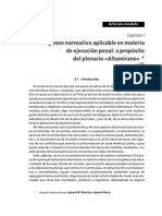 Régimen Normativo Aplicable en Materia de Ejecución Penal: A Propósito Del Plenario Altamirano
