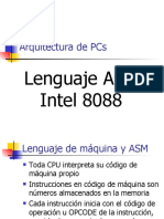 Arquitectura de PCS: Lenguaje Asm Intel 8088
