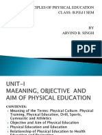 Principles of Physical Education Class-B.P.Ed I Sem