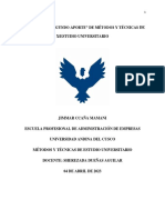 Métodos y técnicas de estudio universitario: procesos cognitivos, estilos de aprendizaje y organizadores de la información