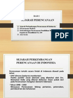 SEJARAH PERENCANAAN