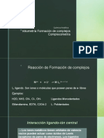 Volumetría Formación de Complejos Complexometría: Química Analítica