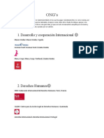 ONG's: 1. Desarrollo y Cooperación Internacional