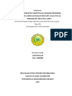 Sistem Pendukung Keputusan Seleksi Penerima Beasiswa Menggunakan Metode Analytical Hierarchy Process (Ahp)