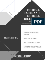 Ethical Issues and Ethical Dilemmas: Pa3-Ethics and Accountability in Public Service