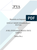 Maestría en Impuestos Etica Y Responsabilidad Social Joel Everardo Mata Cruz 1544637 Tarea No.1
