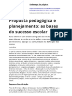 Proposta Pedagogica e Planejamento As Bases Do Sucesso Escolar