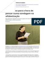 5 Principios para A Hora de Pensar Numa Sondagem Na Alfabetizacao