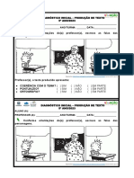 5º ANO DIAGNÓSTICO INICIAL - Produção de Texto