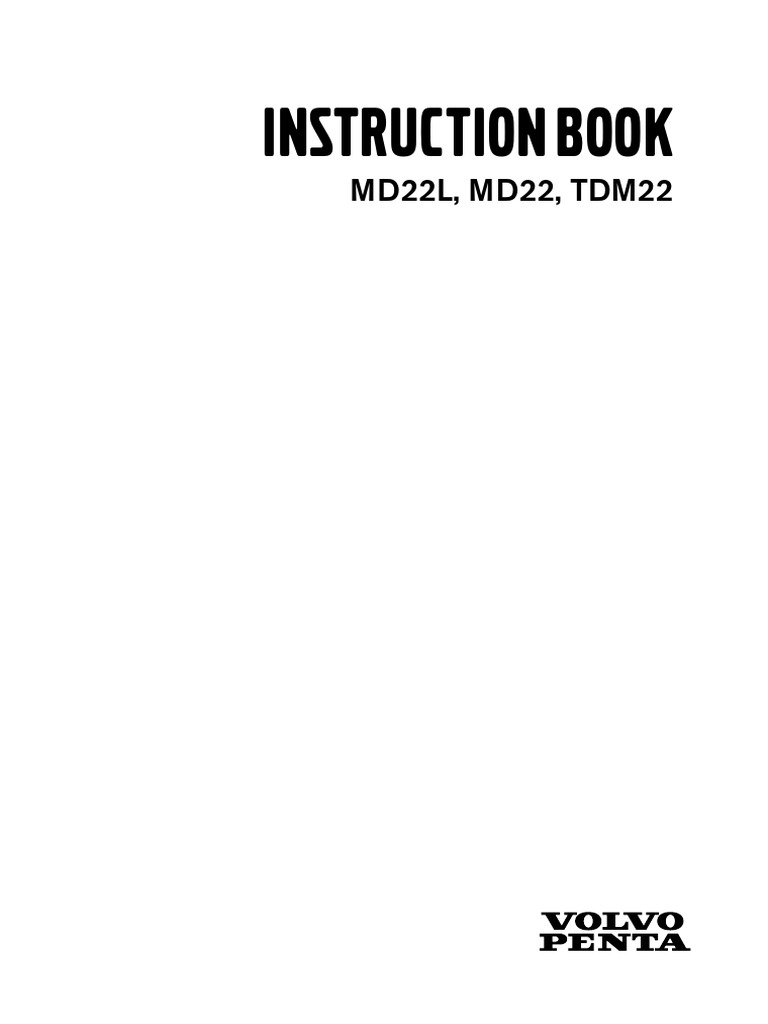 Instruction Book: MD22L, MD22, TDM22 | PDF | Engines | Fires