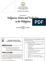 STS Lesson 4 - INDIGENOUS SCIENCE AND TECHNOLOGY IN THE PHILIPPINES