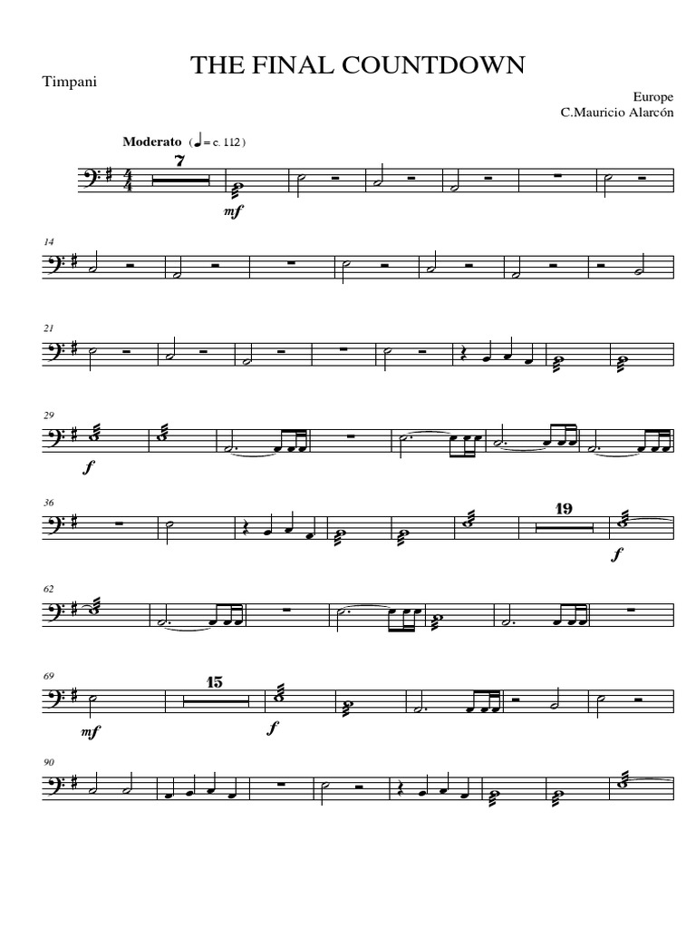The Final Count..... Timpani PDF