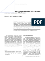 Language, Social, and Executive Functions in High Functioning Autism: A Continuum of Performance