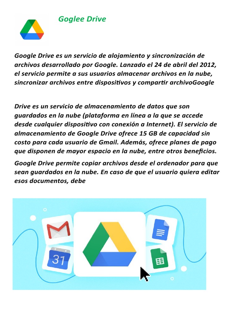 Ventajas y funciones de Google Drive | PDF | ciberespacio | Desarrollo ...