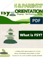 FSY Parent and Youth Orientation
