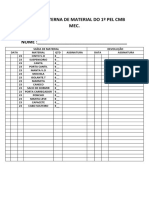 Cautela Interna de Material Do 1º Pel CMB Mec