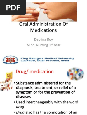 administration of oral medication
