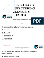 Part 8 - Materials and Manufacturing Elements