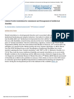 Clinical Practice Guidelines For Assessment and Management of Intellectual Disability