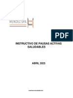 Instructivo de Pausas Activas Saludables: ABRIL 2023