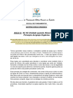 Aula 3 - Mat Ig Organica - Apostila - Tema Só Há Unidade Quando Absorvemos o Principio Da Igreja Organica