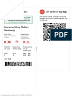 E-Boarding Pass QR Code For Bag Tags