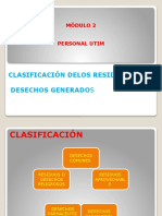 Clasificación Delos Residuos Y Desechos Generados: Módulo 2 Personal Utim