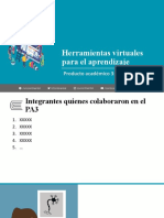 Herramientas Virtuales para El Aprendizaje: Producto Académico 3: Grupo XX