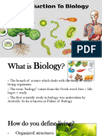 Introduction To BIOLOGY