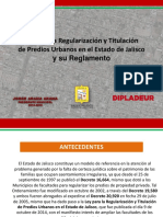 Ley para La Regularización y Titulación de Predios Urbanos en El Estado de Jalisco