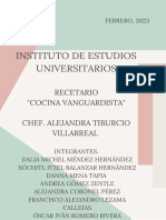 Recetario Cocina de Vanguardia 1er Parcial