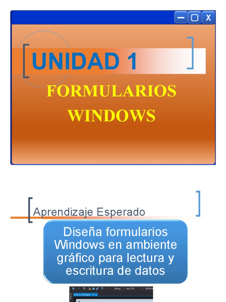 Unidad 1 Formularios Windows Pdf Ventana Informática Net
