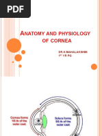 Natomy and Physiology of Cornea: Dr.K.Mahalakshmi 1 Yr PG