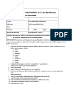 CUESTIONARIO No2 Tipos de Esfuerzos en Materiales